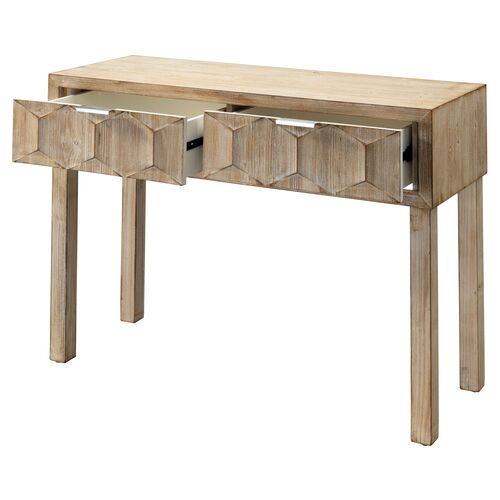 Juniper Two-Drawer Console Table, Gray Washed 3 Juniper Two-Drawer Console Table, Gray Washed