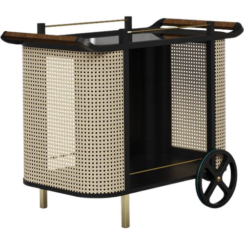 Felipe Cane Bar Cart 1 Felipe Cane Bar Cart