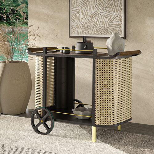 Felipe Cane Bar Cart 2 Felipe Cane Bar Cart