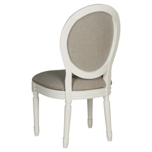 S/2 Haden Linen Side Chairs 4 S/2 Haden Linen Side Chairs