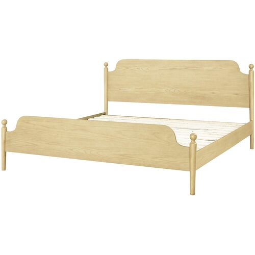 Adella Wooden Bed, Natural