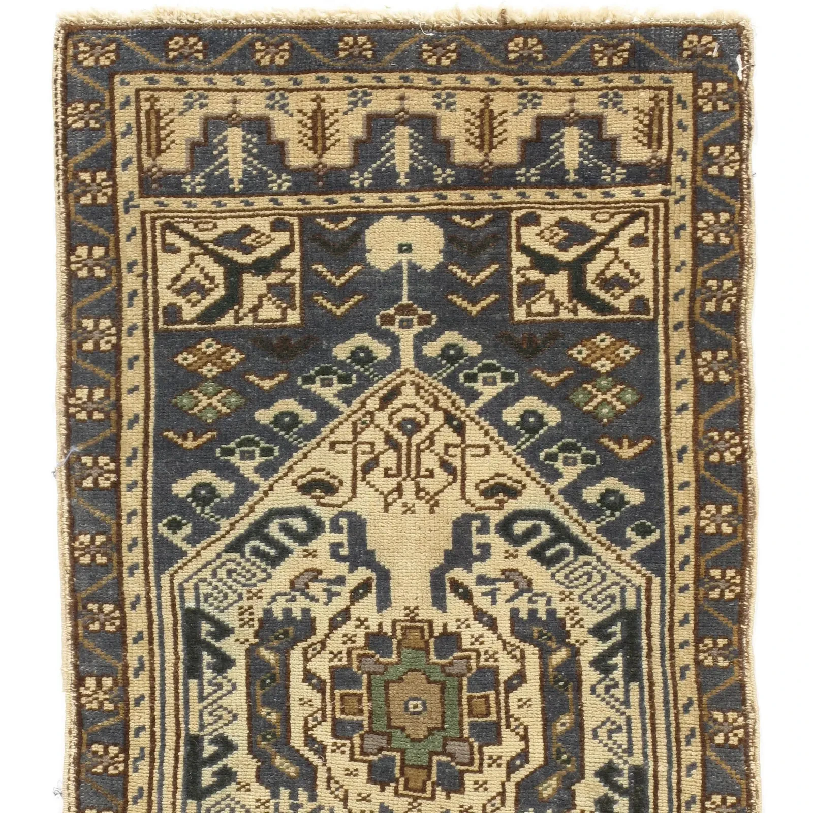 Turkish Yastik Area Rug 1'8 X 3' 1 Turkish Yastik Area Rug 1'8 X 3'