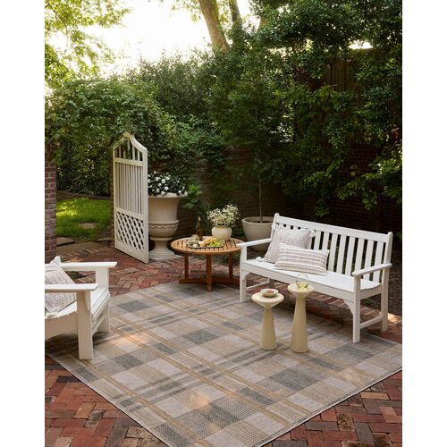 Landis Indoor/Outdoor Rug, Bone/Gold 5 Landis Indoor/Outdoor Rug, Bone/Gold