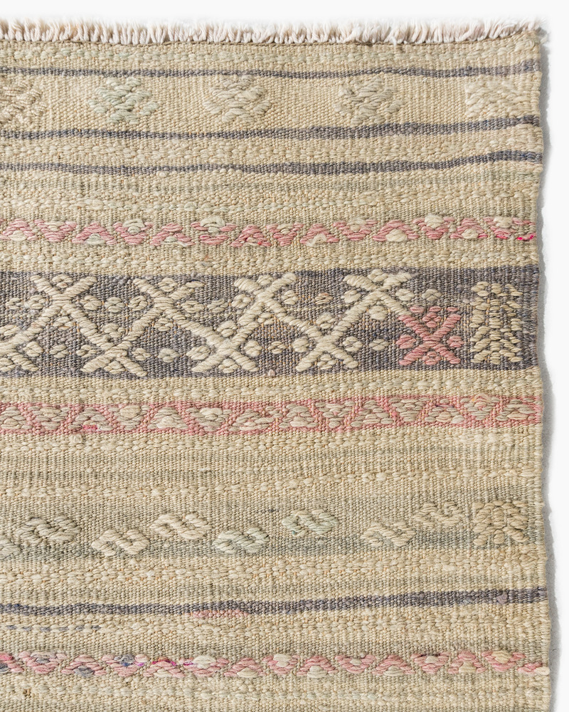 Khaki Turkish Jajim Flatweave 5'7 X 9'2 11 Khaki Turkish Jajim Flatweave 5'7 X 9'2