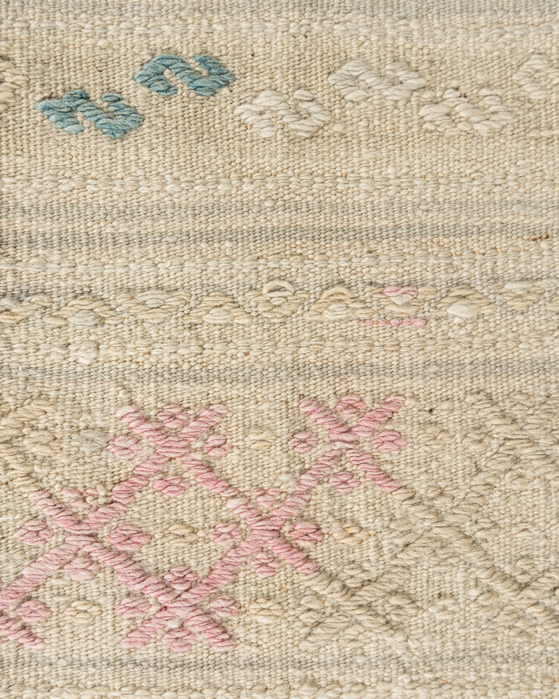 Khaki Turkish Jajim Flatweave 5'7 X 9'2 12 Khaki Turkish Jajim Flatweave 5'7 X 9'2
