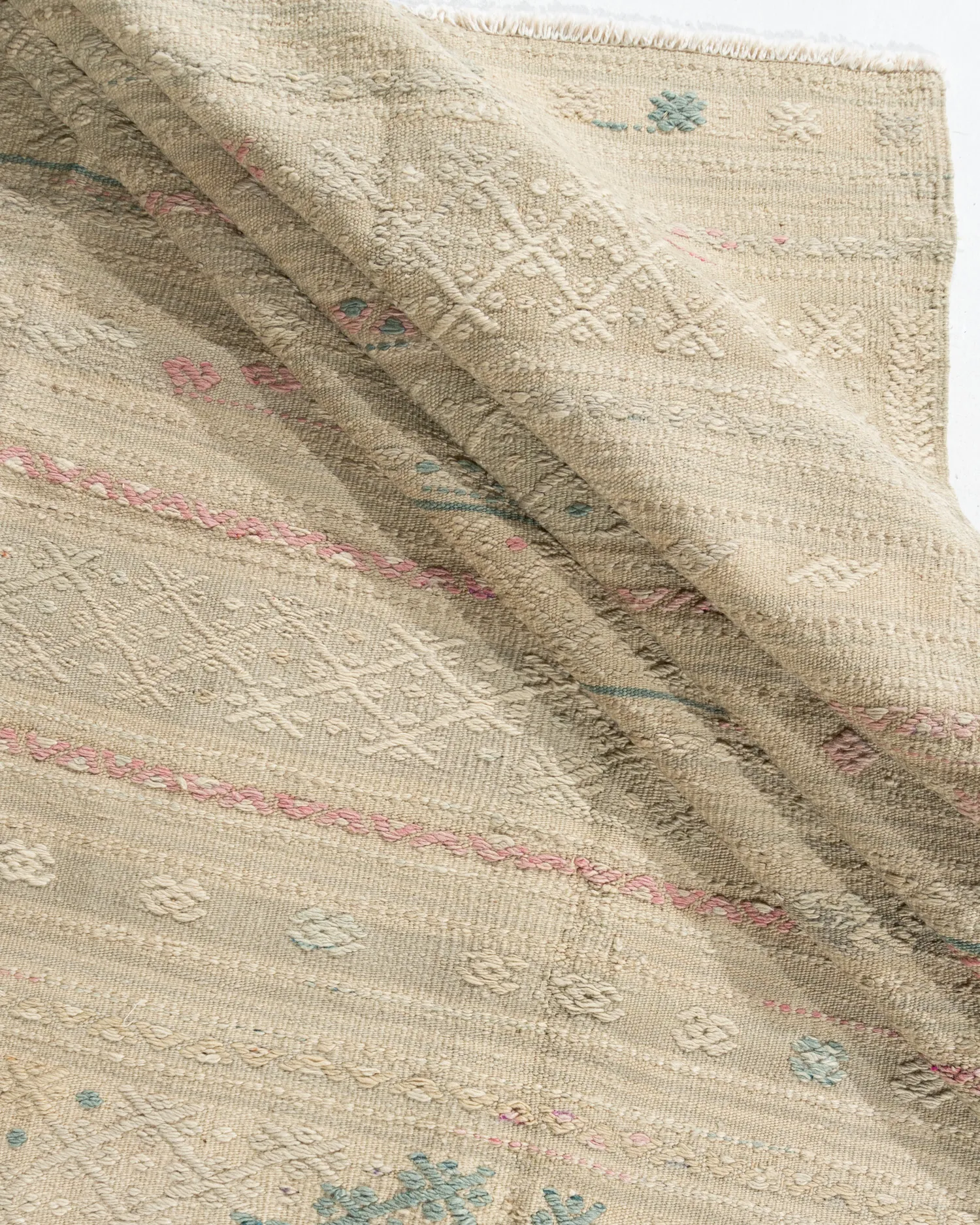 Khaki Turkish Jajim Flatweave 5'7 X 9'2 4 Khaki Turkish Jajim Flatweave 5'7 X 9'2