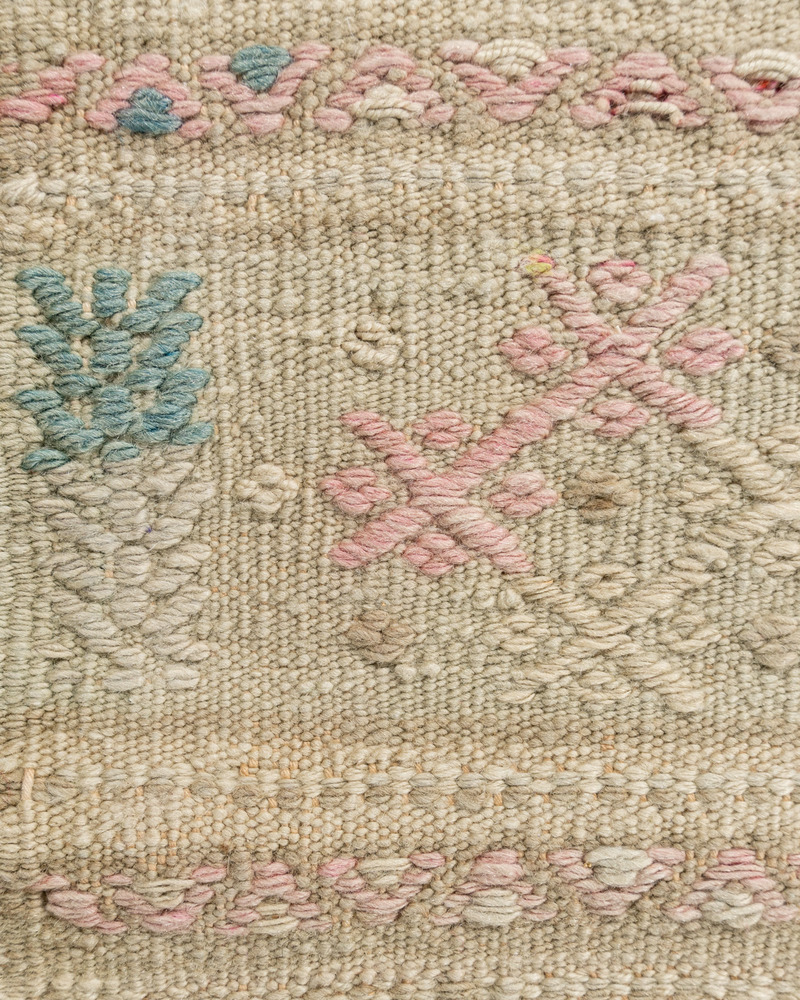 Khaki Turkish Jajim Flatweave 5'7 X 9'2 7 Khaki Turkish Jajim Flatweave 5'7 X 9'2