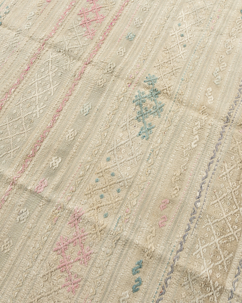 Khaki Turkish Jajim Flatweave 5'7 X 9'2 8 Khaki Turkish Jajim Flatweave 5'7 X 9'2