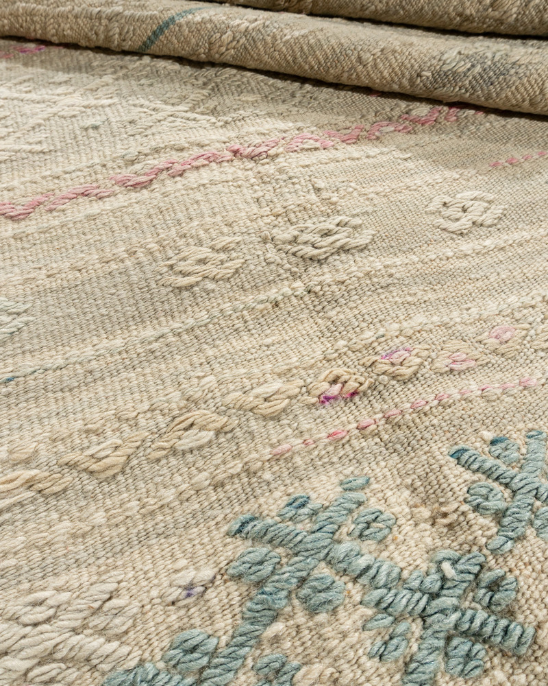 Khaki Turkish Jajim Flatweave 5'7 X 9'2 9 Khaki Turkish Jajim Flatweave 5'7 X 9'2