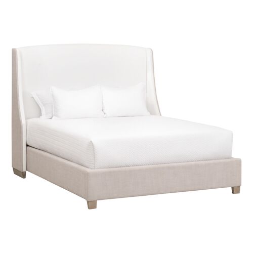 James 2-Tone Wingback Bed, Performance Linen 1 James 2-Tone Wingback Bed, Performance Linen