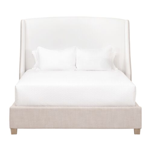 James 2-Tone Wingback Bed, Performance Linen 2 James 2-Tone Wingback Bed, Performance Linen