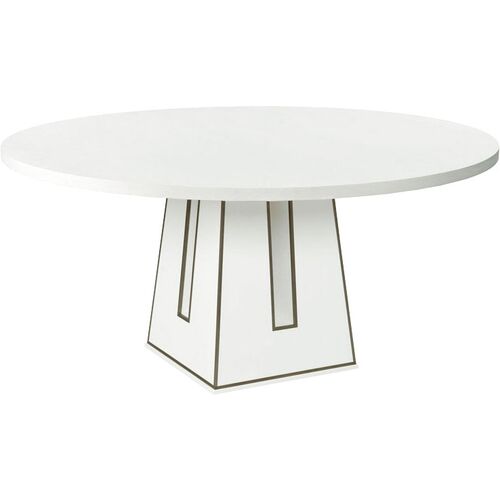 Avery 64" Round Dining Table, Alabaster 1 Avery 64" Round Dining Table, Alabaster