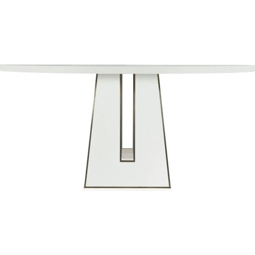 Avery 64" Round Dining Table, Alabaster 2 Avery 64" Round Dining Table, Alabaster