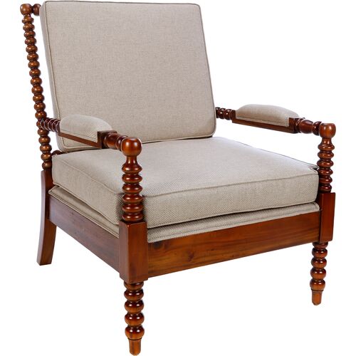 Randal Mahogany Spindle Chair, Natural 1 Randal Mahogany Spindle Chair, Natural