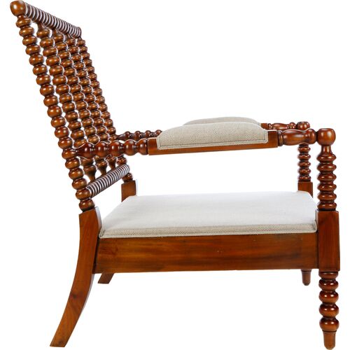 Randal Mahogany Spindle Chair, Natural 3 Randal Mahogany Spindle Chair, Natural