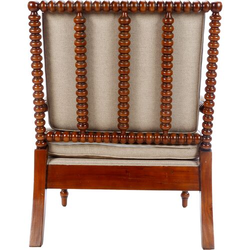Randal Mahogany Spindle Chair, Natural 4 Randal Mahogany Spindle Chair, Natural