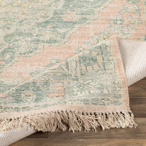 Lisa Handwoven Rug, Sage/Camel 4 Lisa Handwoven Rug, Sage/Camel