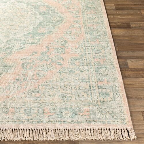 Lisa Handwoven Rug, Sage/Camel 5 Lisa Handwoven Rug, Sage/Camel
