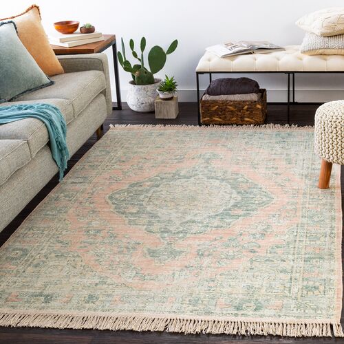 Lisa Handwoven Rug, Sage/Camel 7 Lisa Handwoven Rug, Sage/Camel
