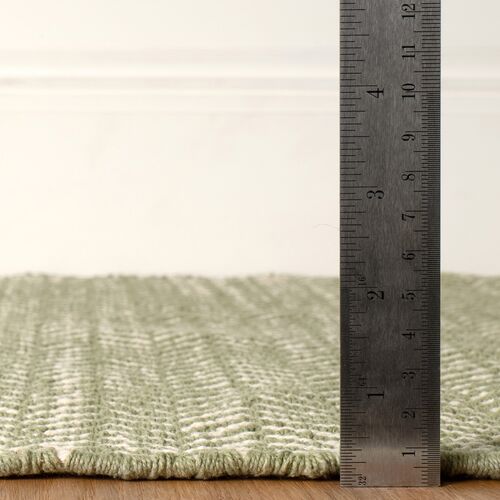 Herringbone Handwoven Cotton Rug, Sage 3 Herringbone Handwoven Cotton Rug, Sage
