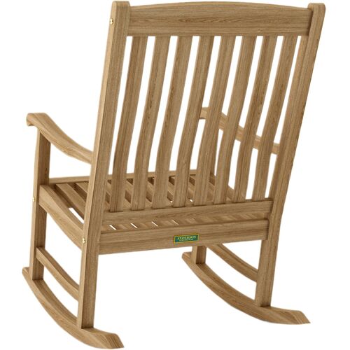 Valterra Outdoor Teak Rocking Chair, Natural 4 Valterra Outdoor Teak Rocking Chair, Natural