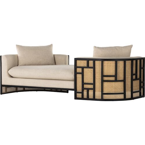 Autumn Cane Chaise