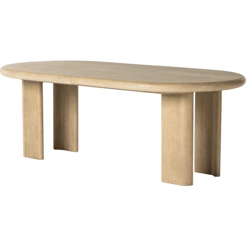 Joslin Oval Extension Dining Table, Light Oak 1 Joslin Oval Extension Dining Table, Light Oak