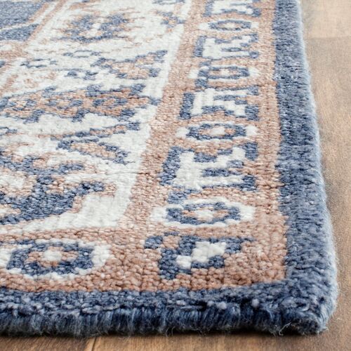 Watson Hand-Knotted Rug, Blue/Ivory 2 Watson Hand-Knotted Rug, Blue/Ivory