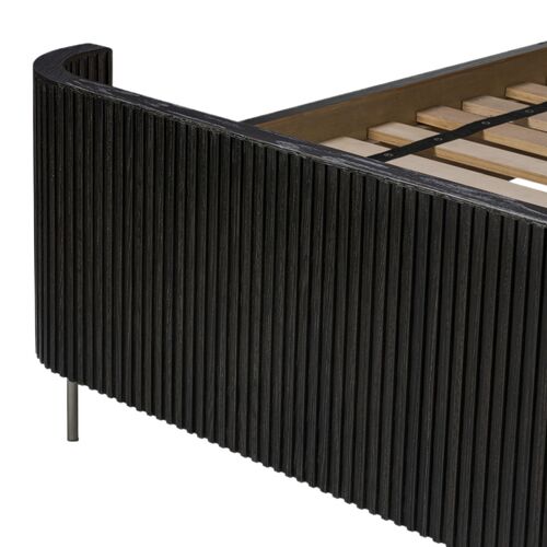 Fresno Fluted Bed, Distressed Black 8 Fresno Fluted Bed, Distressed Black