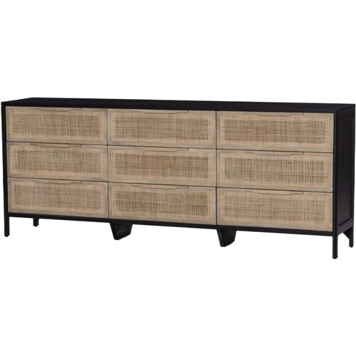 Selena 9-Drawer Cane Dresser 1 Selena 9-Drawer Cane Dresser