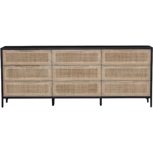 Selena 9-Drawer Cane Dresser 3 Selena 9-Drawer Cane Dresser