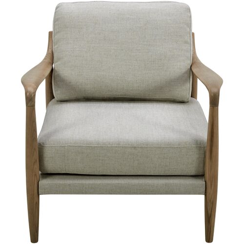 Gaviota Linen Accent Chair, Gray 2 Gaviota Linen Accent Chair, Gray