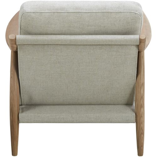 Gaviota Linen Accent Chair, Gray 3 Gaviota Linen Accent Chair, Gray