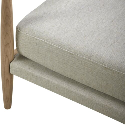 Gaviota Linen Accent Chair, Gray 4 Gaviota Linen Accent Chair, Gray