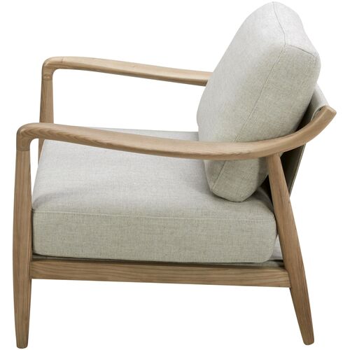 Gaviota Linen Accent Chair, Gray 6 Gaviota Linen Accent Chair, Gray