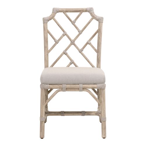 S/2 Kaeryn Mahogany/Rope Dining Chairs, Taupe 2 S/2 Kaeryn Mahogany/Rope Dining Chairs, Taupe