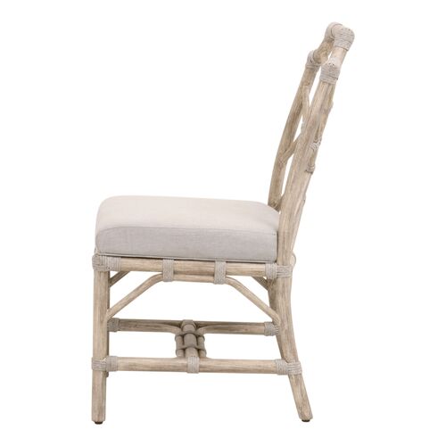S/2 Kaeryn Mahogany/Rope Dining Chairs, Taupe 3 S/2 Kaeryn Mahogany/Rope Dining Chairs, Taupe