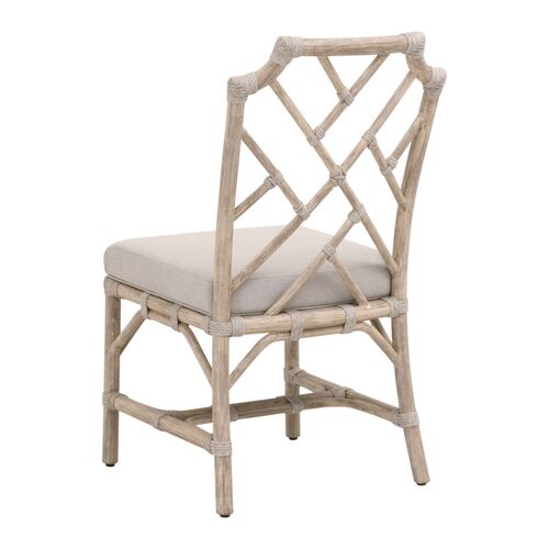 S/2 Kaeryn Mahogany/Rope Dining Chairs, Taupe 4 S/2 Kaeryn Mahogany/Rope Dining Chairs, Taupe