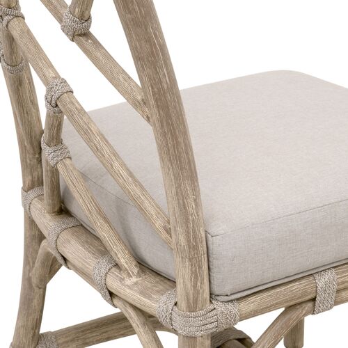 S/2 Kaeryn Mahogany/Rope Dining Chairs, Taupe 7 S/2 Kaeryn Mahogany/Rope Dining Chairs, Taupe