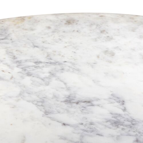 Lola 60" Round Dining Table, Light Blonde Oak/White Marble 9 Lola 60" Round Dining Table, Light Blonde Oak/White Marble