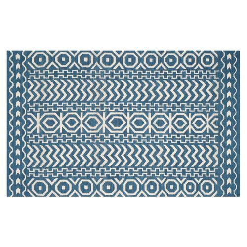 Adella Flat-Weave Rug, Blue 1 Adella Flat-Weave Rug, Blue