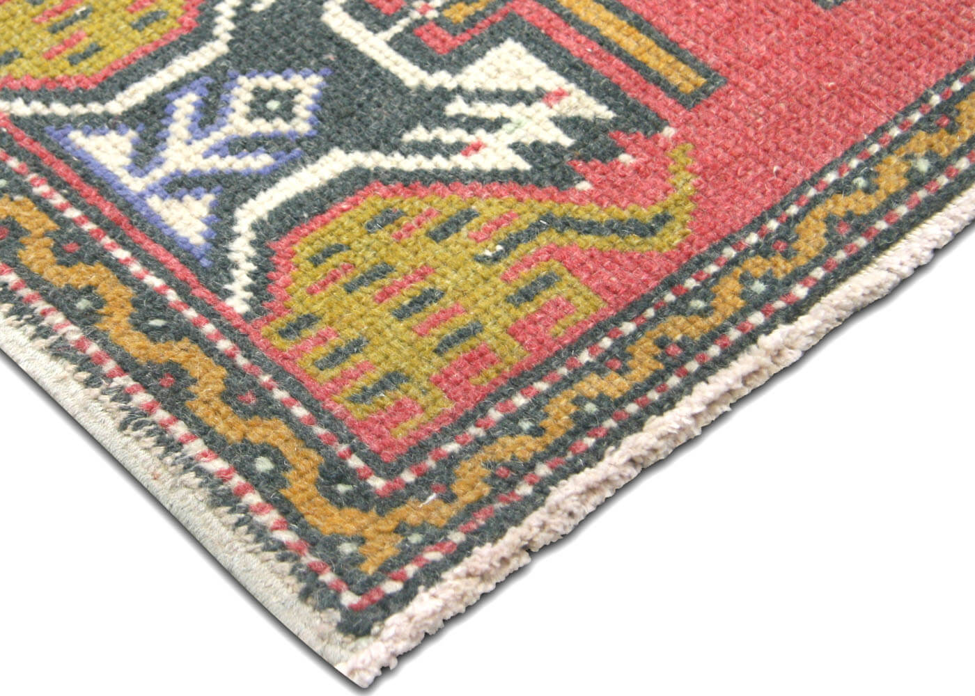 1960s Turkish Oushak Yastic,1'10" x 3'4" 2 1960s Turkish Oushak Yastic,1'10" x 3'4"