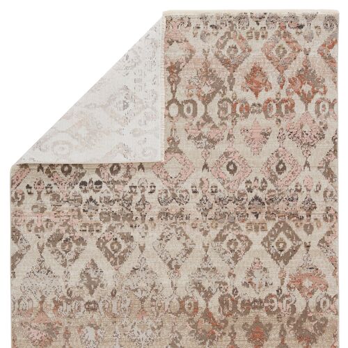 Asani Ikat Rug, Tan/Lt Pink 3 Asani Ikat Rug, Tan/Lt Pink