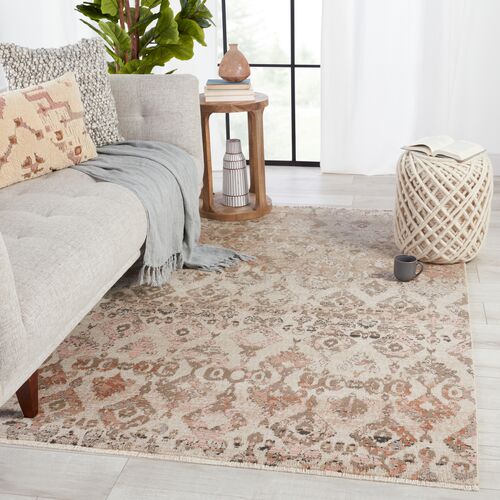 Asani Ikat Rug, Tan/Lt Pink 5 Asani Ikat Rug, Tan/Lt Pink