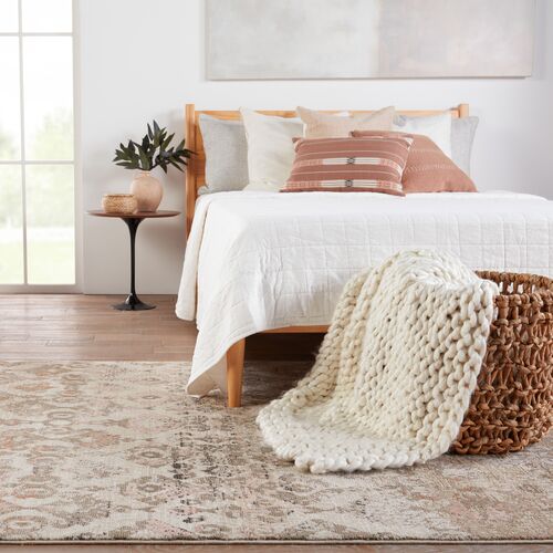 Asani Ikat Rug, Tan/Lt Pink 7 Asani Ikat Rug, Tan/Lt Pink