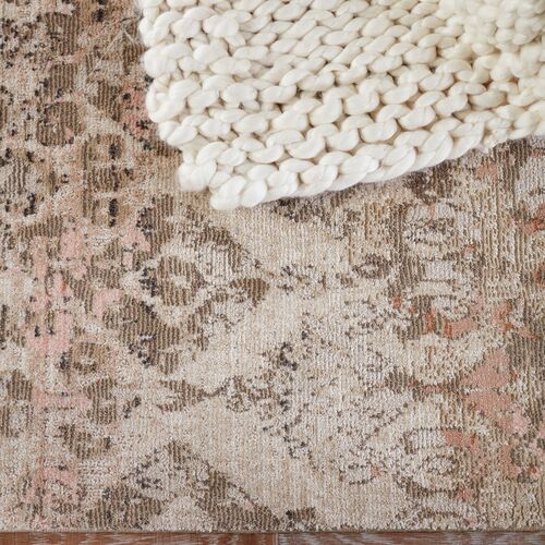 Asani Ikat Rug, Tan/Lt Pink 8 Asani Ikat Rug, Tan/Lt Pink