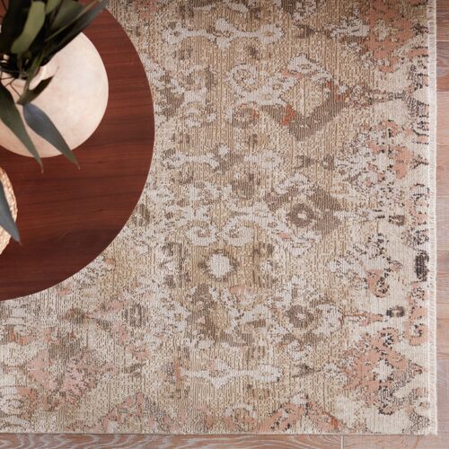 Asani Ikat Rug, Tan/Lt Pink 9 Asani Ikat Rug, Tan/Lt Pink