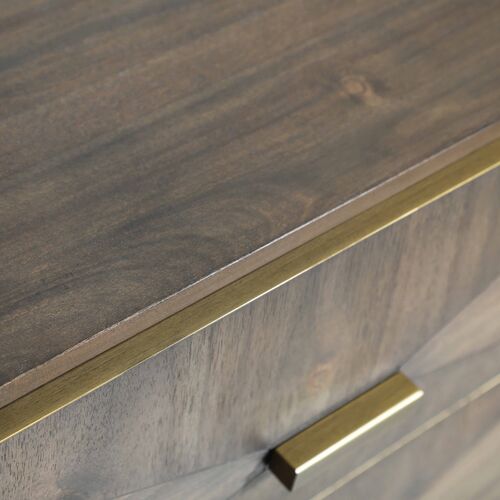 Flynn 6-Drawer Double Dresser, Burnished Brown/Gold 6 Flynn 6-Drawer Double Dresser, Burnished Brown/Gold