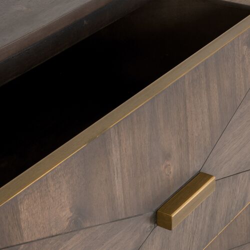 Flynn 6-Drawer Double Dresser, Burnished Brown/Gold 9 Flynn 6-Drawer Double Dresser, Burnished Brown/Gold
