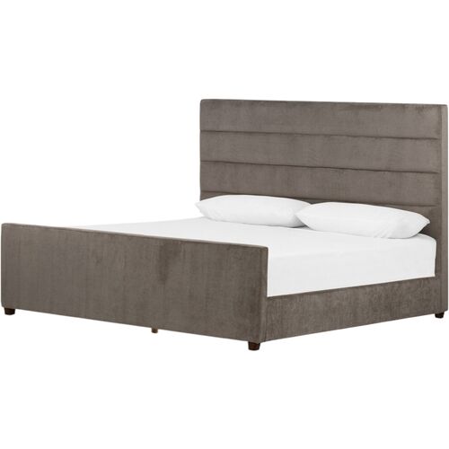 Rosalie Velvet Bed, Sage Worn Velvet